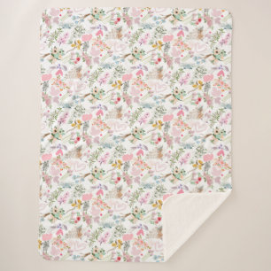 Couverture Sherpa Pastel Mariage ornements motif 02
