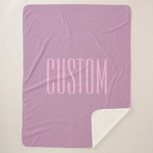 Couverture Sherpa Pastel Purple & Pink clair Texte modifiable mode