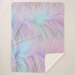 Couverture Sherpa Pastel Rainbow Fur
