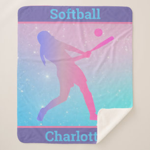 Couverture Sherpa Pastel Softball Sherpa Blanket