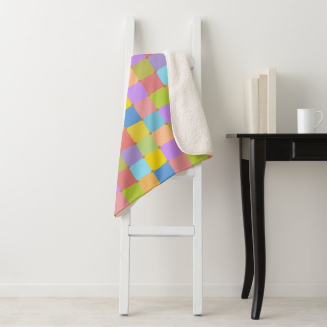 Couverture Sherpa Pastel Tiles GSSC (En situation)