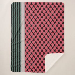 Couverture Sherpa Pastèque palestinienne Hatta Keffiyeh Kufiya Folk