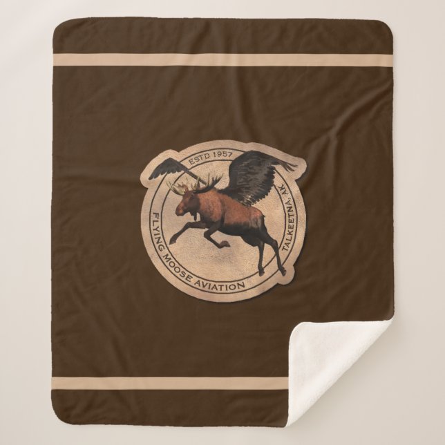 Couverture Sherpa Patch Flying Moose Aviation (Devant)