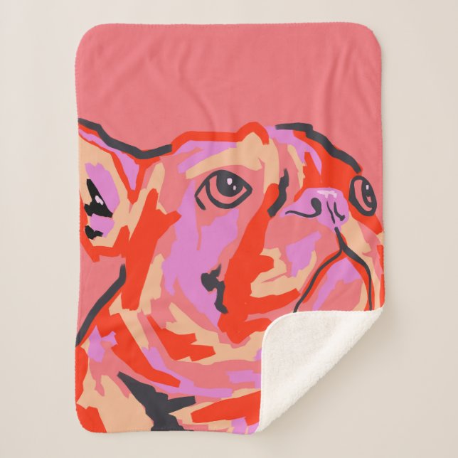 Couverture Sherpa Patché de manière puissante (Devant)