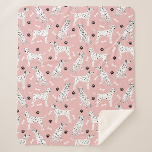Couverture Sherpa Pâtes et os dalmatiens Sherpa Blanket