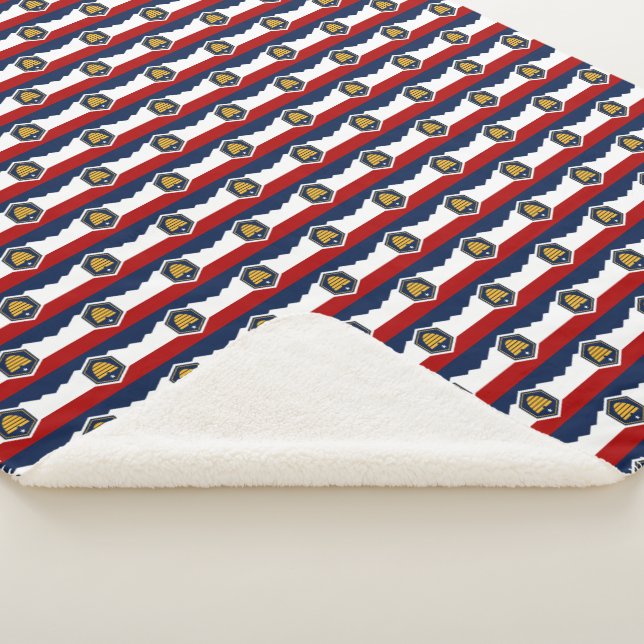 Couverture Sherpa Patriotic Sherpa Blanket with flag of Utah, USA (3/4)
