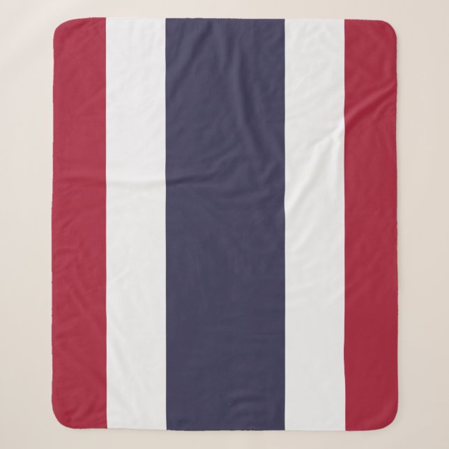 Couverture Sherpa patriotique avec drapeau de Thaï (Devant)