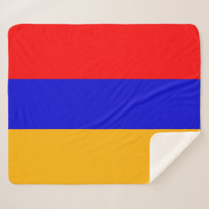 Couverture Sherpa Patriotique Sherpa Blanket avec drapeau d'Arménie