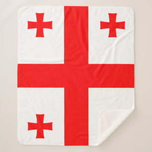 Couverture Sherpa Patriotique Sherpa Blanket avec drapeau de la Géor