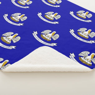 Couverture Sherpa Patriotique Sherpa Blanket avec drapeau de la Loui