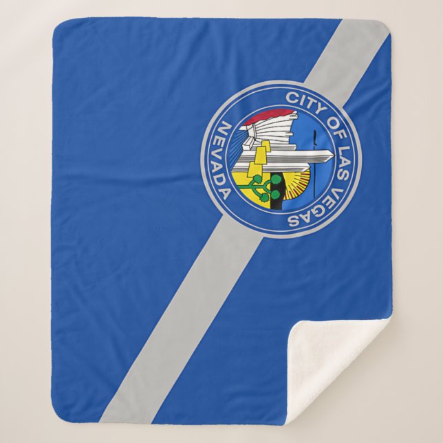 Couverture Sherpa Patriotique Sherpa Blanket avec drapeau de Las Veg (Devant)