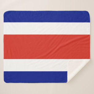 Couverture Sherpa Patriotique Sherpa Blanket avec drapeau du Costa R