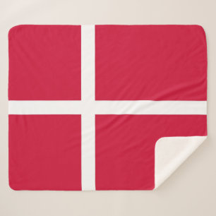 Couverture Sherpa Patriotique Sherpa Blanket avec drapeau du Danemar