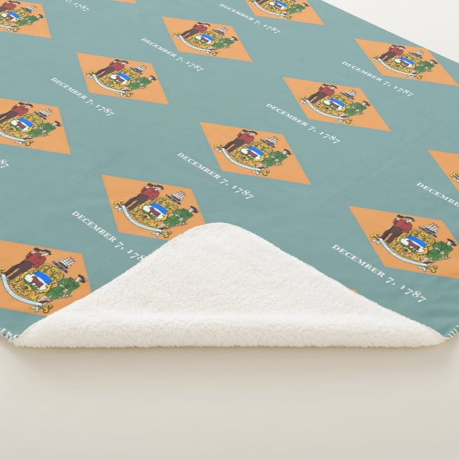 Couverture Sherpa Patriotique Sherpa Blanket avec drapeau du Delawar (3/4)