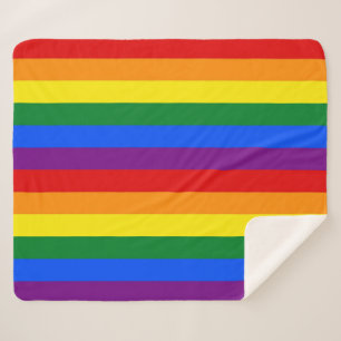 Couverture Sherpa Patriotique Sherpa Blanket avec drapeau LGBT Pride