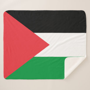 Couverture Sherpa Patriotique Sherpa Blanket avec drapeau palestinie