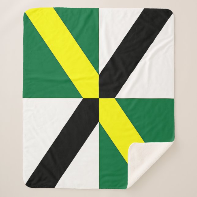 Couverture Sherpa Patriotique Sherpa Blanket avec le drapeau de Mont (Devant)