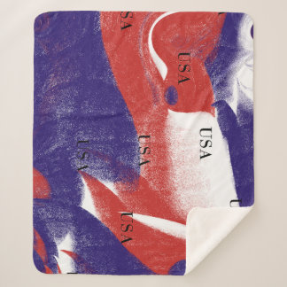 Couverture Sherpa Patriotique Urbain Abstrait Patriotique USA