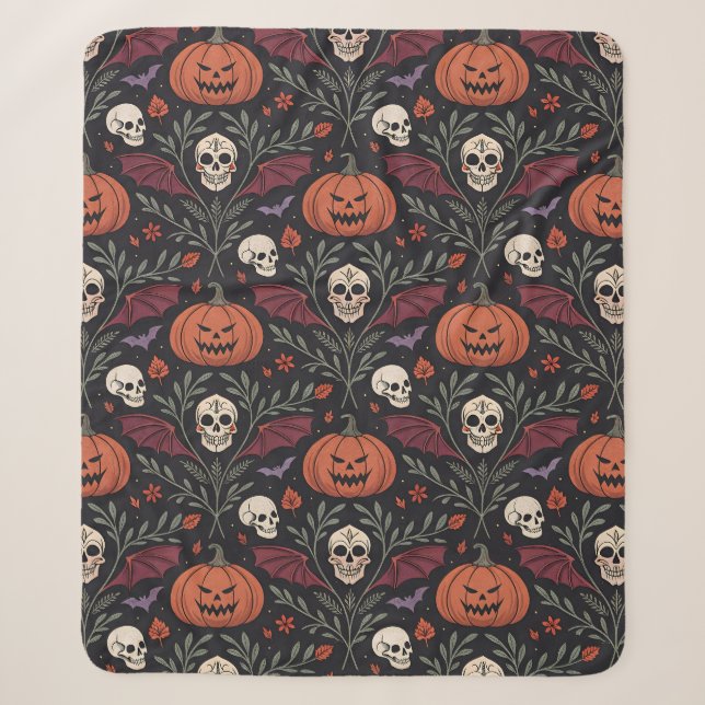 Couverture Sherpa Pattern d'Halloween (Devant)