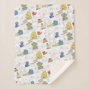 Couverture Sherpa Patters de Sesame StreetVintage