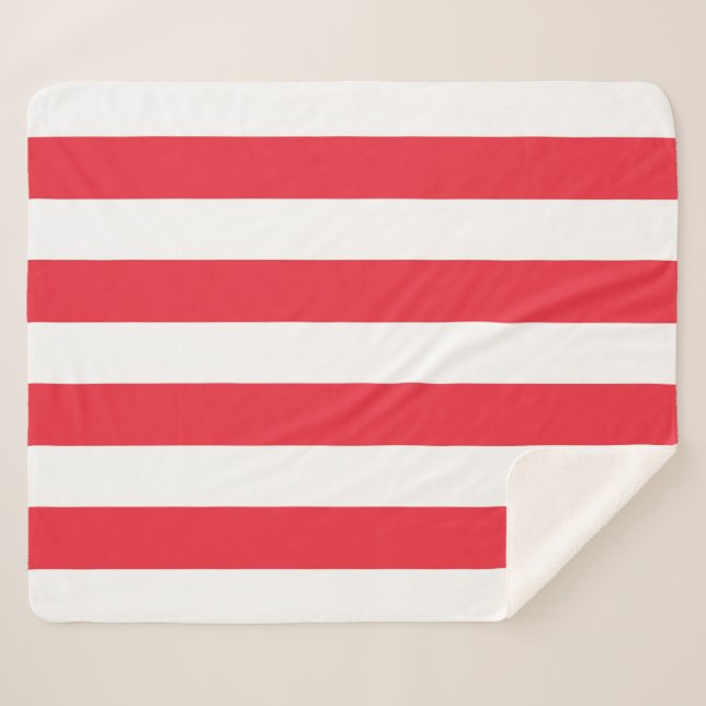 Couverture Sherpa Pavillon Sherpa Blanket Patriotique avec drapeau d (Devant (Horizontal))