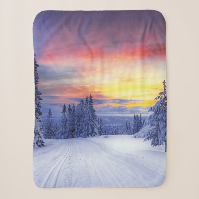 Couverture Sherpa Paysage hivernal  (Devant)