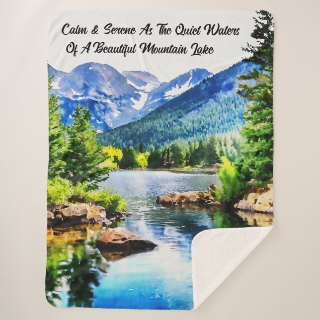 Couverture Sherpa Paysage Inspirant (Devant)