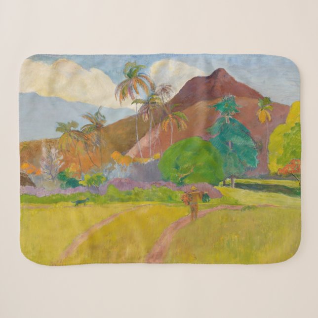 Couverture Sherpa Paysage tahitien (par Paul Gaugin) (Devant (Horizontal))