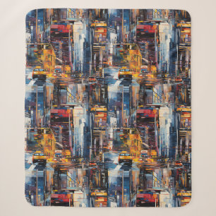 Couverture Sherpa Paysage urbain cyberpunk abstrait (1)