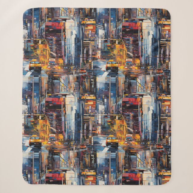 Couverture Sherpa Paysage urbain cyberpunk abstrait (1) (Devant)