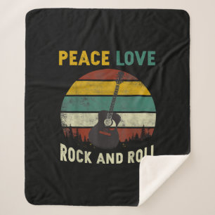 Couverture Sherpa Peace Love & Rock & Roll Guitare Player Guitariste