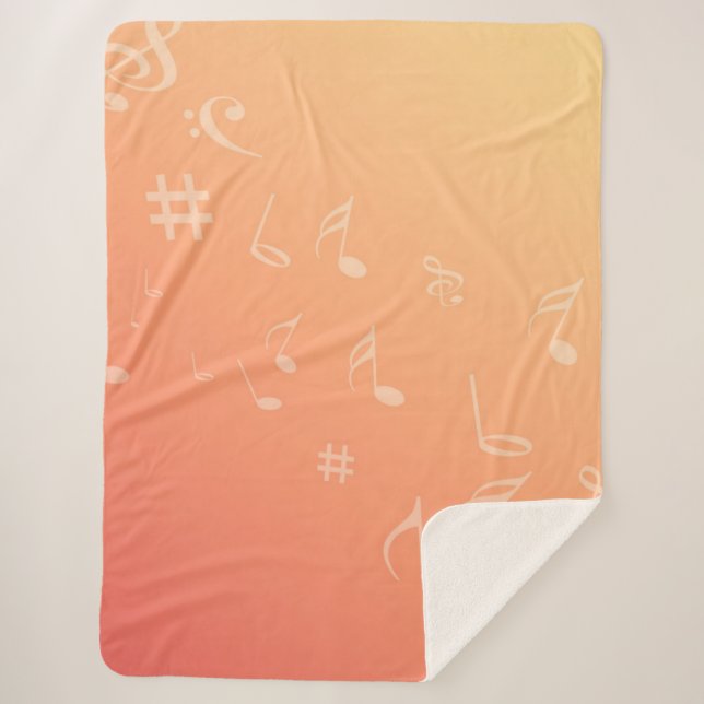 Couverture Sherpa Peach Music (Devant)