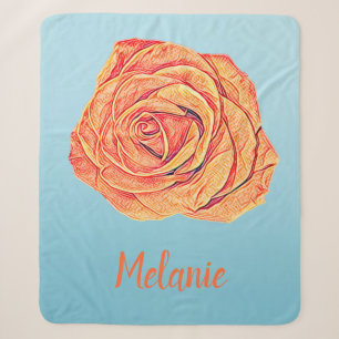 Couverture Sherpa Peachy Tangerine Rose