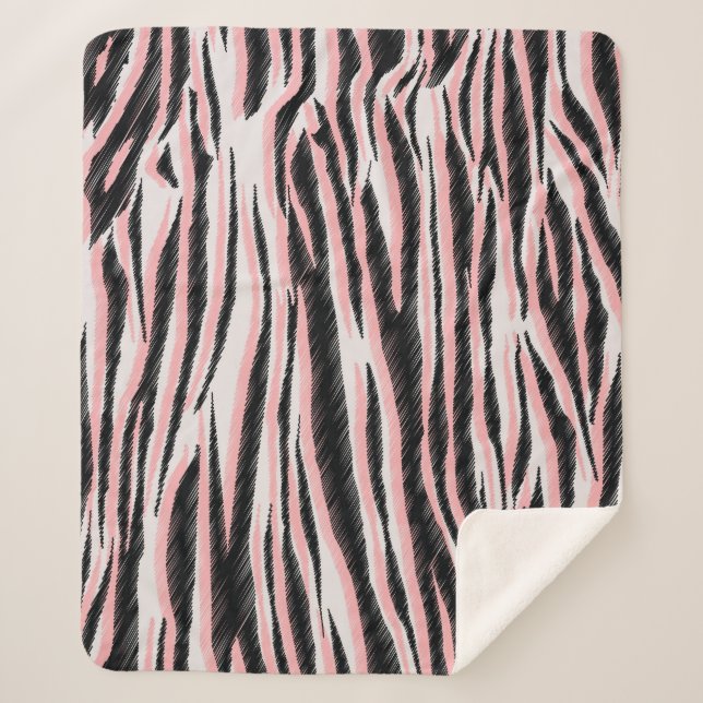 Couverture Sherpa Peau animale Abstraite Impression sans joint (Devant)