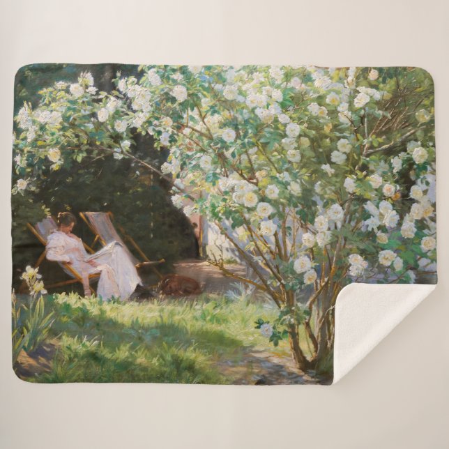 Couverture Sherpa Peder Severin Kroyer - Roses (Devant (Horizontal))