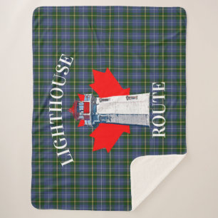 Couverture Sherpa Peggy's cove Nouvelle-Écosse Tartan