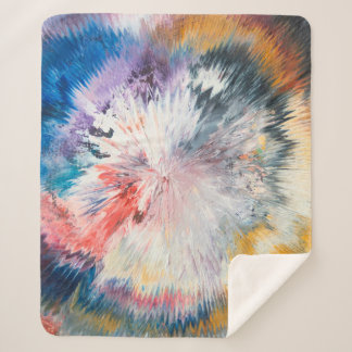 Couverture Sherpa Peinture à l'huile 4K. Une abstraction créative co