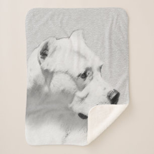 Couverture Sherpa Peinture Dogo Argentino - L'art original du chien