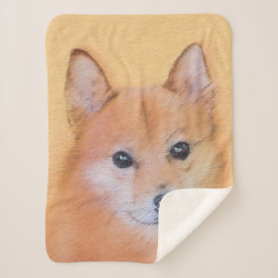 Couverture Sherpa Peinture finlandaise Spitz - Jote Original Chien A