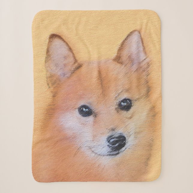 Couverture Sherpa Peinture finlandaise Spitz - Jote Original Chien A (Devant)