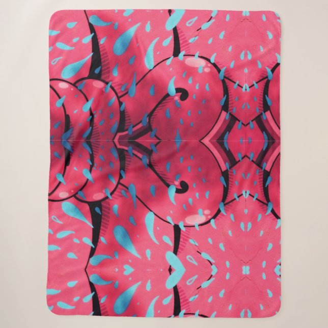 Couverture Sherpa peinture humide (Devant)