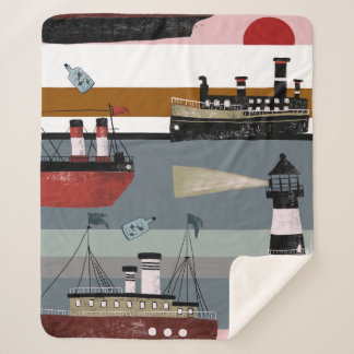 Couverture Sherpa Peinture numérique à la main dessin mignon crayon 