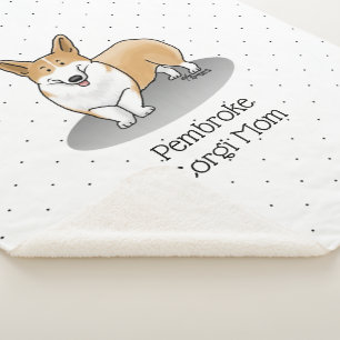 Couverture Sherpa Pembroke Welsh Corgi Maman (rouge 1) Chien Maman M