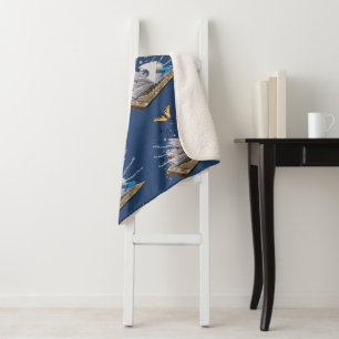 Couverture Sherpa Perdu dans un quasi-train Sherpa Blanket par Adiel