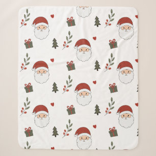 Couverture Sherpa Père Noël Confortable Personnalisé Noël