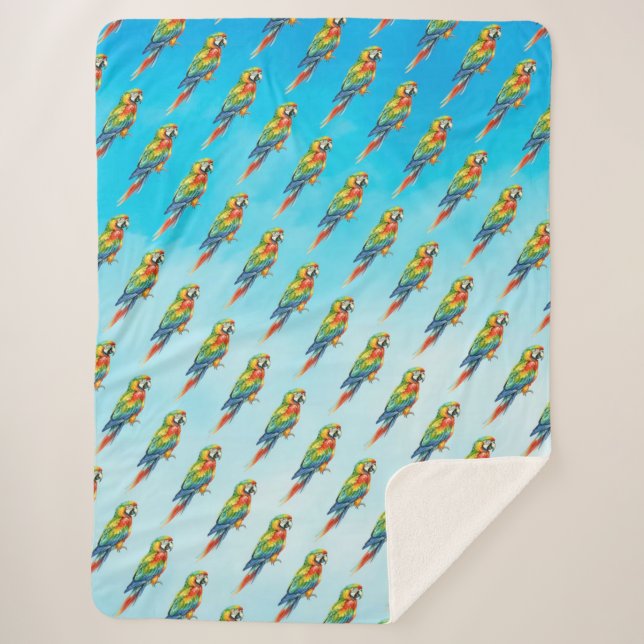 Couverture Sherpa Perroquet (Devant)