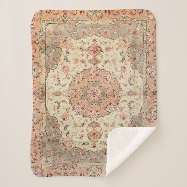 Couverture Sherpa Persia Tabriz Blush Peachy  (Devant)