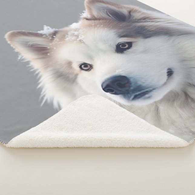 Couverture Sherpa Personalized Grey Dog Photo Blanket (3/4)