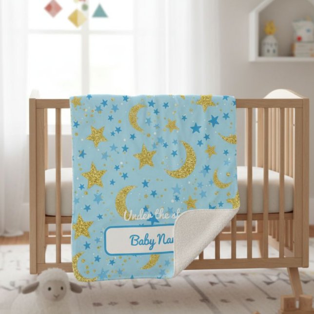 Couverture Sherpa Personalized Under the Stars Soft Blanket - Baby (Créateur téléchargé)