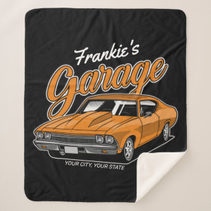 Couverture Sherpa Personnalisé 1968 396 Classic Muscle Garage de voi